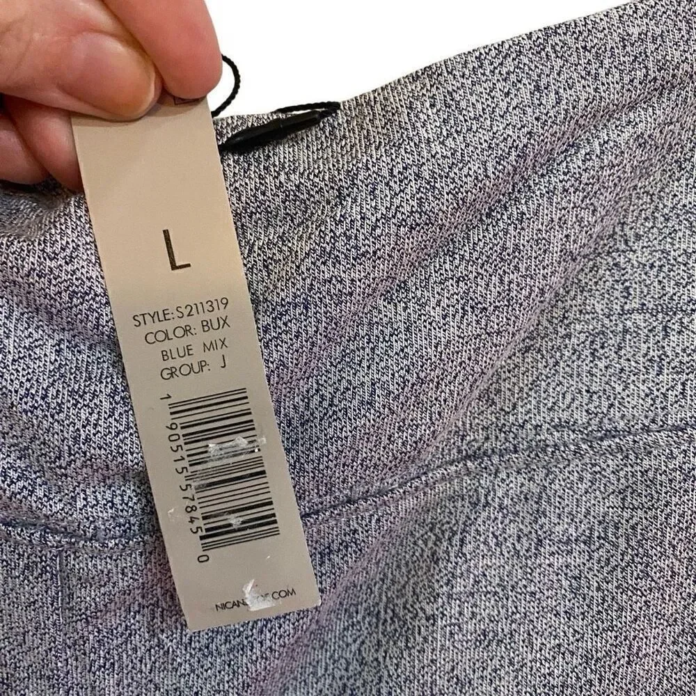 Nic + Zoe Eaze NWT size large blue speckled comfy pants